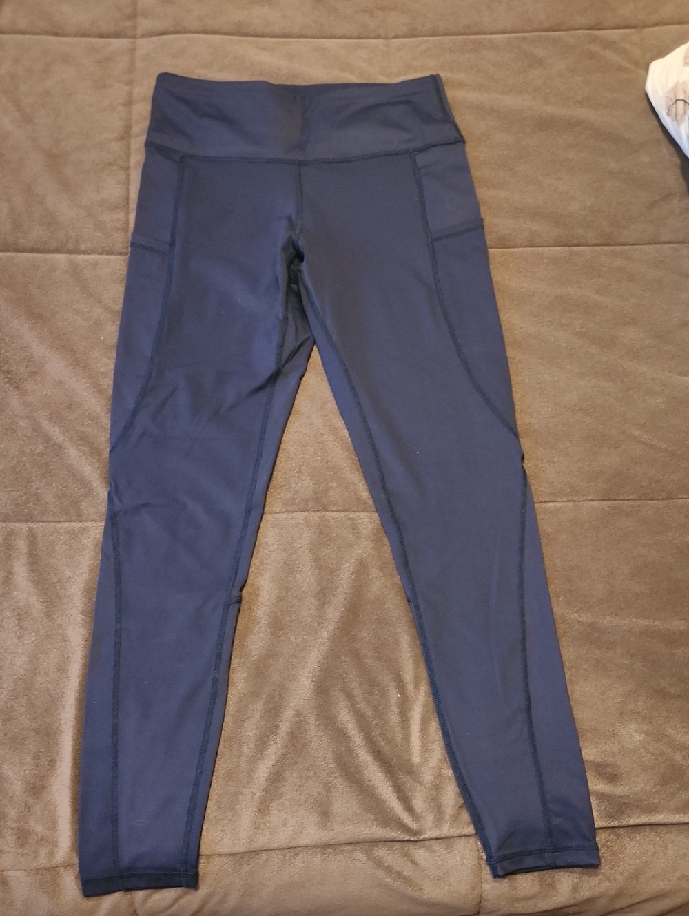 High-Waist Pocket Leggings - Navy